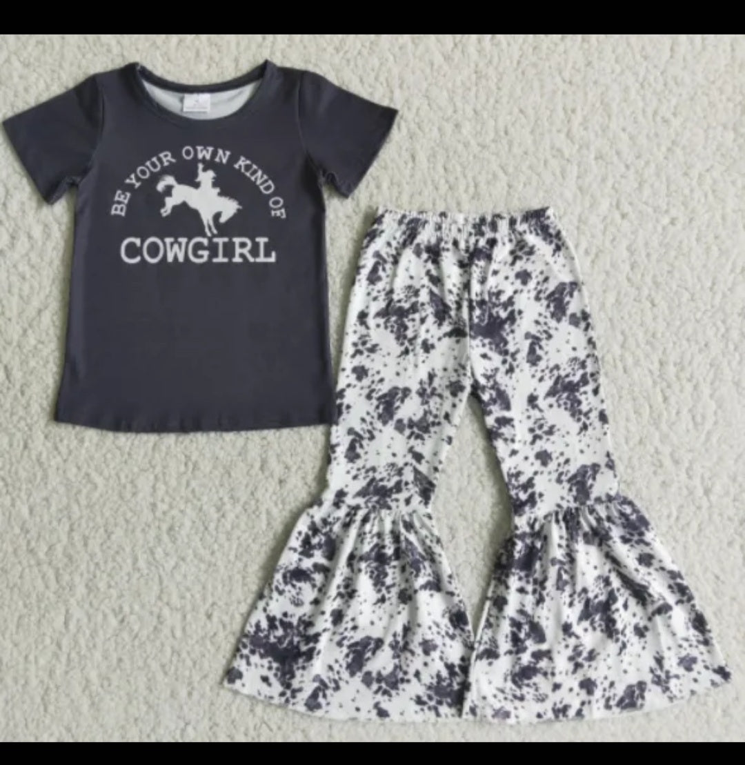 Cowgirl 2 Piece Girls Set  Flare leggings and Top – THE FOX AND FAWN