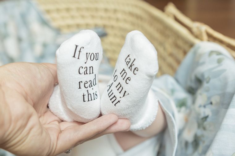 Baby | Take Me to My Aunt Baby Socks | Baby Items | Baby Shower Gifts | Gifts for Mom