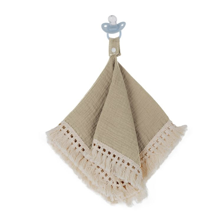 Desert - Muslin Boho Pacifier Blanket with Tassels